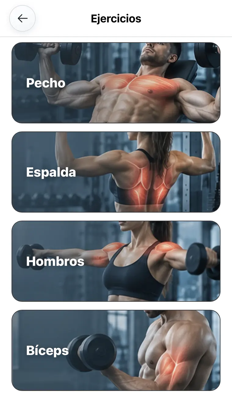 Grupos musculares de tren superior